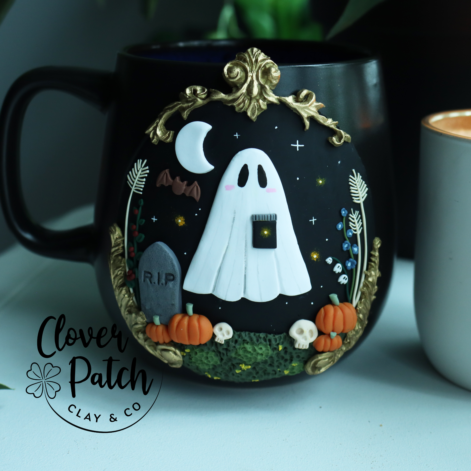 Cute Ghost Pumpkin Patch Mug